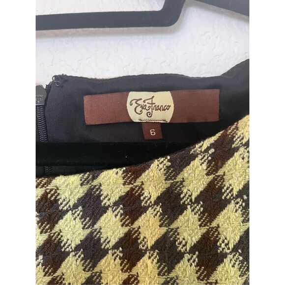 New Eva Franco Plaid Short Sleeve Pencil Dress - Picture 3 of 7